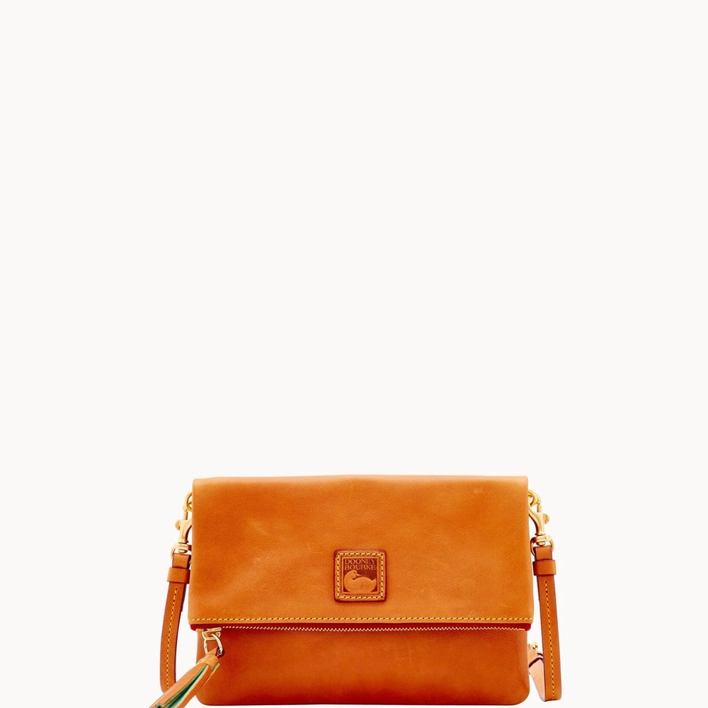 Dooney & Bourke florentine Foldover zip Leather Crossbody Bag